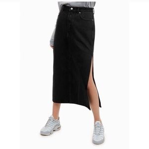 Aritzia TNA Denim Skirt with Side Slit